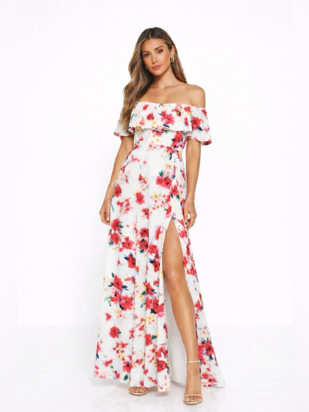 YUMI KIM Carmen Maxi Dress in Paradise Villa Ivory